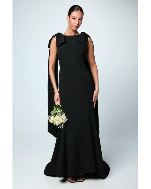 Coast Bow Detail Button Back Column Maxi Bridesmaid Dress in Black | Lyst Coast Bow Detail Button Back Column Maxi Bridesmaid Dress in Black | Lyst