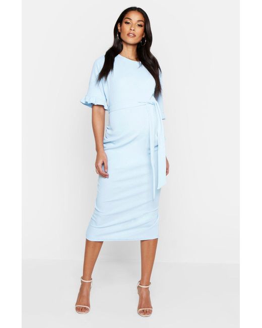 boohoo maternity midi dress