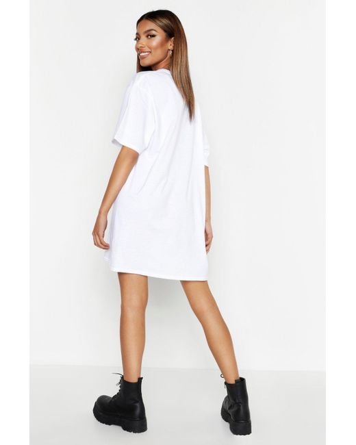 Boohoo White T Shirt Dress Online Sales ...