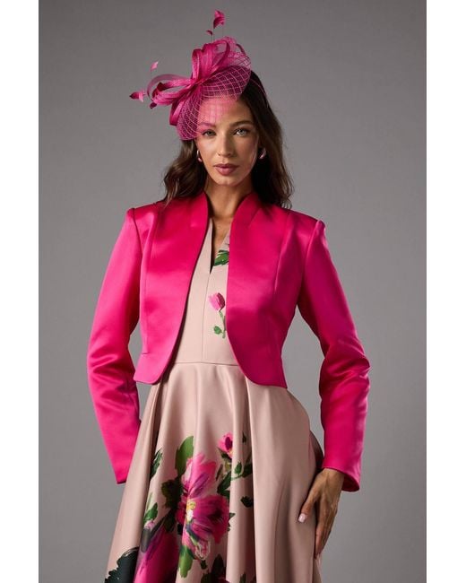 Coast Pink Crop Satin Jacket