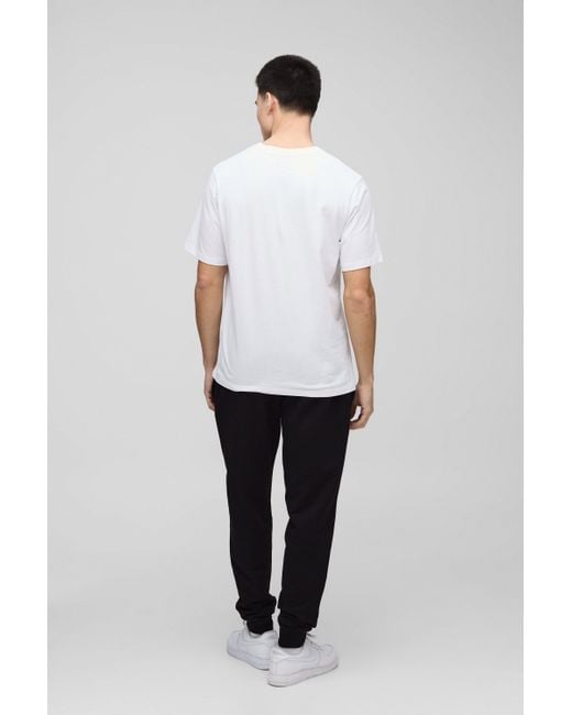 BoohooMAN Man Basic Rundhals T-Shirt in White für Herren