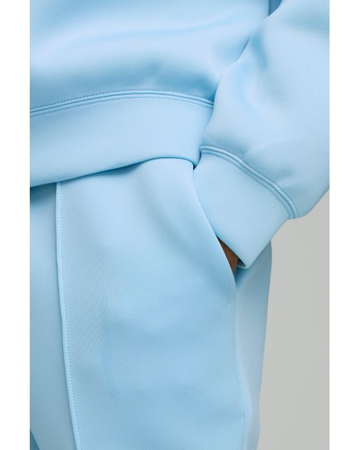 Pantalón Deportivo Ajustado De Scuba Con Unión Boohoo de color Blue