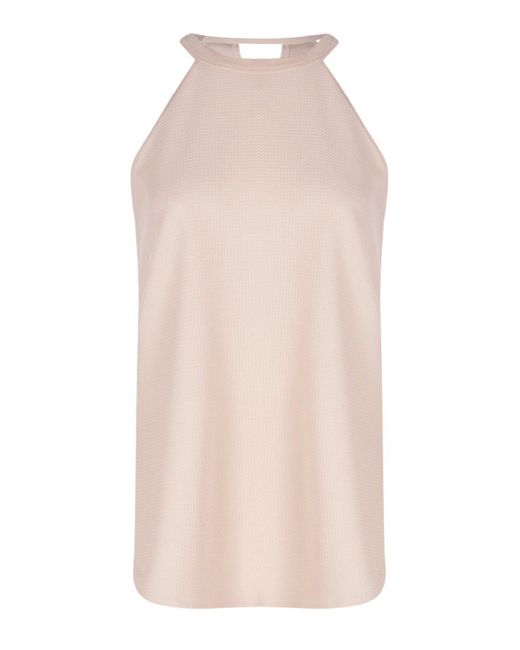 high neck spaghetti strap dress