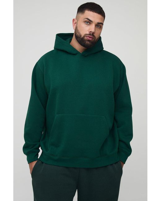 Boohoo Green Plus Basic Oversized Over The Head Hoodie