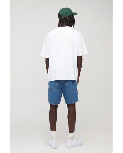 BoohooMAN Oversize T-Shirt mit Mykonos Print in White für Herren