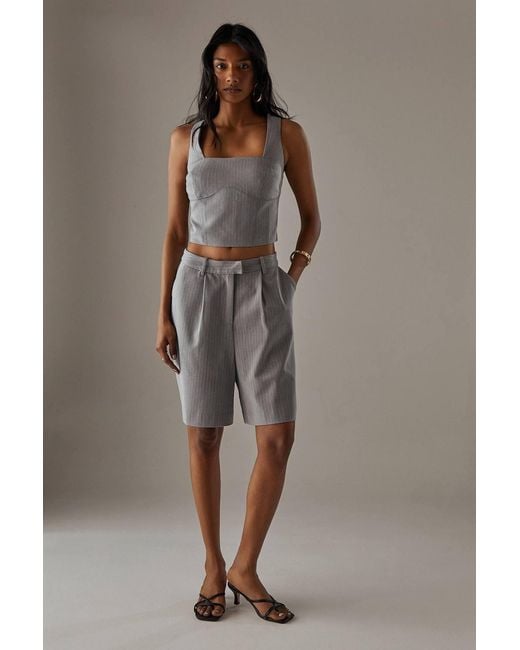 Warehouse Brown Tailored Square Neck Corset