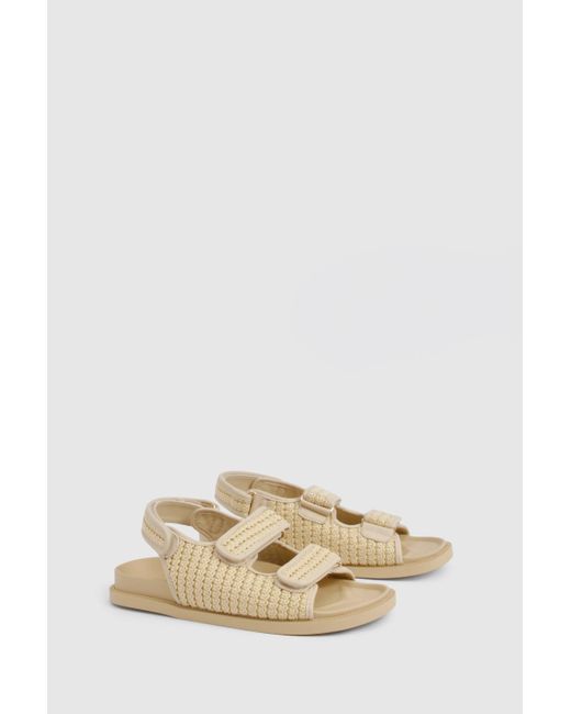 Boohoo Natural Chunky Double Strap Dad Sandal