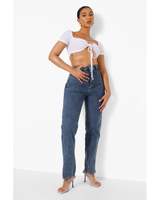 split hem jeans