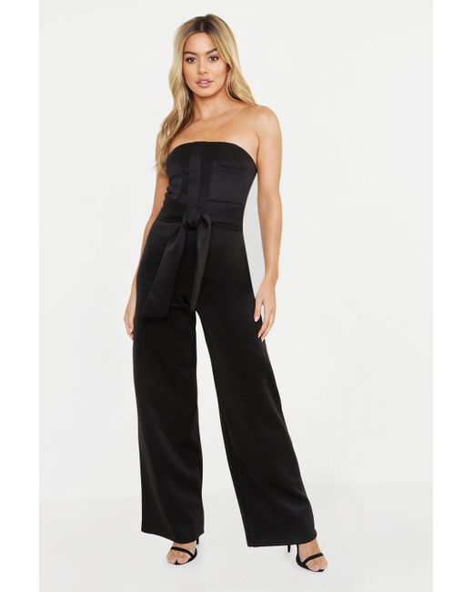 boohoo petite black jumpsuit