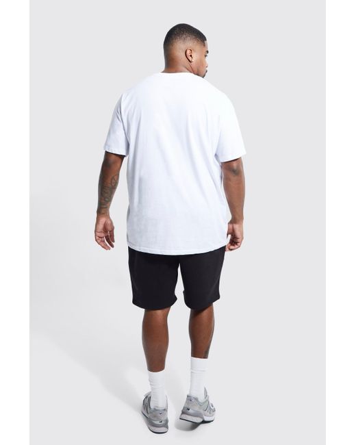 BoohooMAN Plus Man Loose Jersey Short in Blue for Men | Lyst