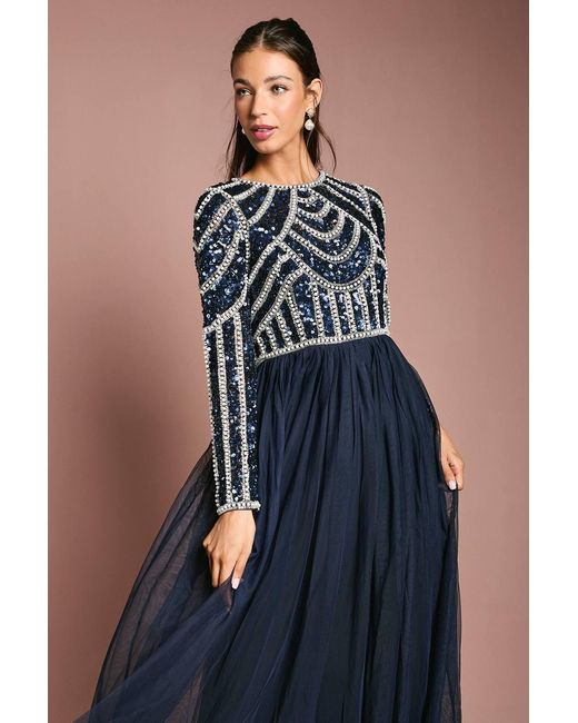 coast-honoured-long-sleeve-sequin-bodice-tulle-skirt-maxi-bridesmaid