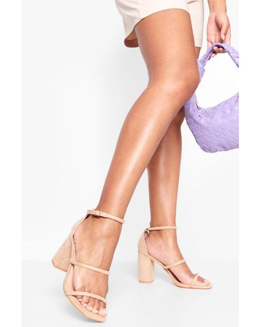 nude ankle strap block heel