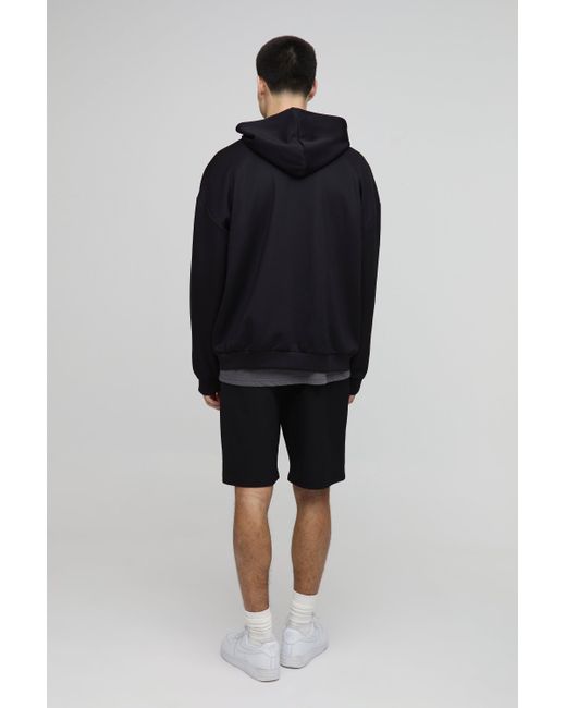 Technic Black Elasticated Waist Al Stretch Relaxed Fit Shorts