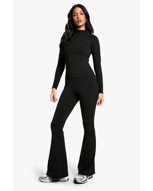 Pantalón De Campana Tall Premium Sculpt Boohoo de color Black