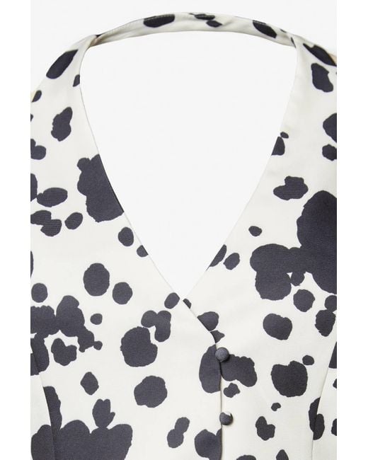 Nasty Gal Multicolor Plus Spot Print Tailored Waistcoat