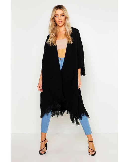 boohoo black cardigan