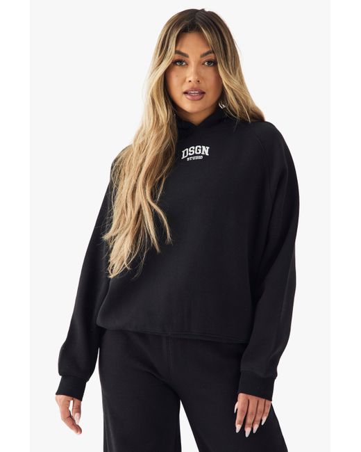 Sudadera Oversize Con Capucha Y Bordado Dsgn Studio Boohoo de color Blue