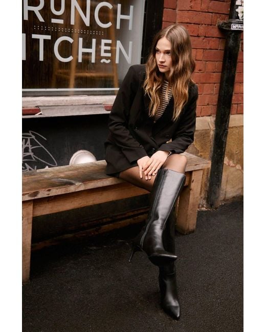 Warehouse Black Essential Double Breasted Blazer