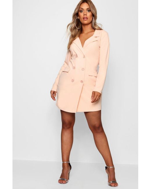 boohoo plus blazer dress