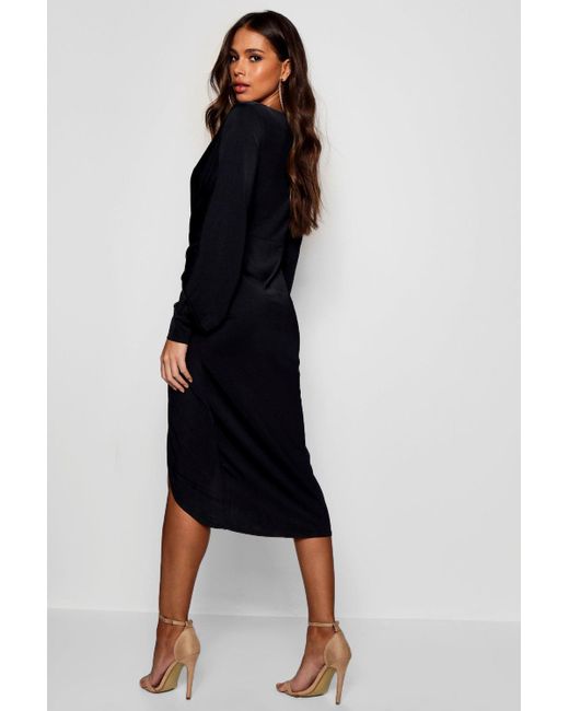 boohoo slinky midi dress