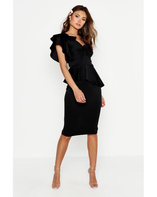 robe noire boohoo