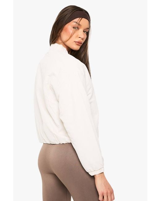 Boohoo White Bomber Jacket