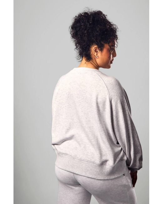Boohoo Gray Plus Script Boxy Sweatshirt