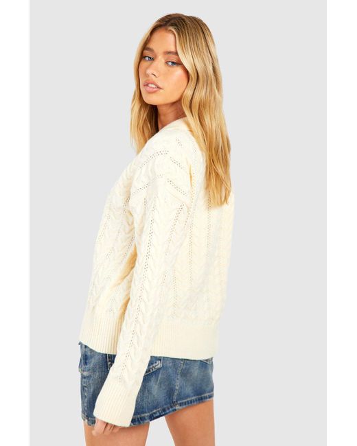 Boohoo cream shop jumper