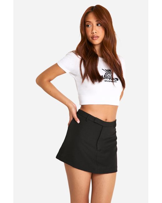 Boohoo Tailored Mini Skirt in Black Lyst Canada