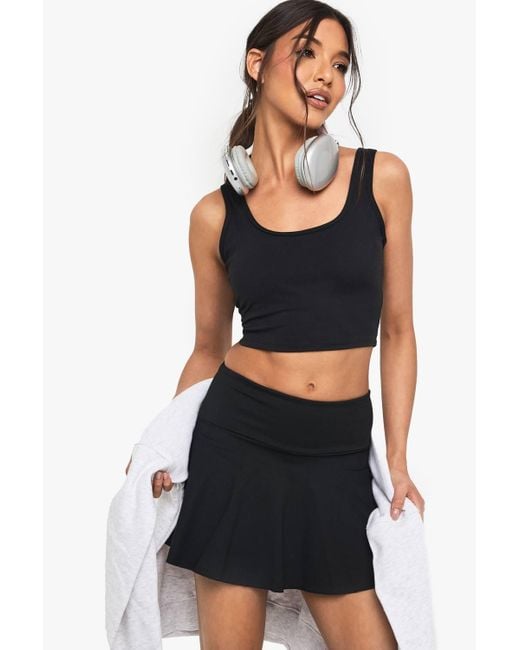 Boohoo Women's Black Active Flippy Skort
