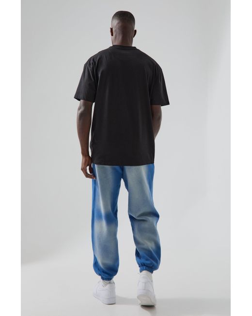 BoohooMAN Oversize T-Shirt mit Man Active Athletics Print in Black für Herren