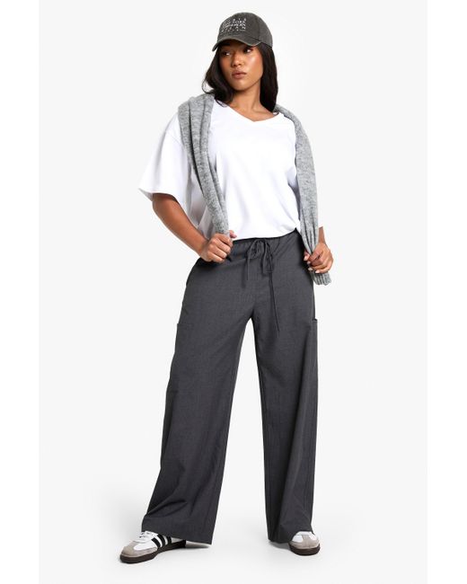 Camiseta Plus Oversize De Algodón Boohoo de color White