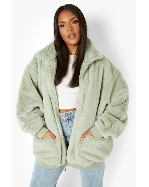 oversized fur jacket