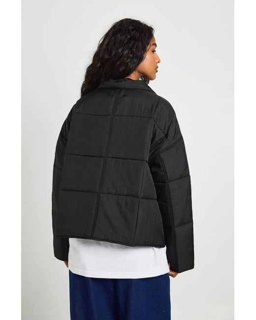 Boohoo Black Square Quilted Puffer Jacket
