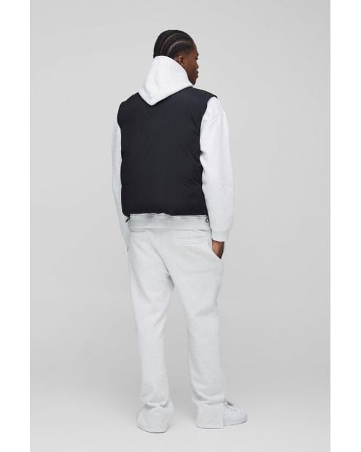 BoohooMAN Blue Regular Fit Mono Padded Bomber Neck Gilet for men
