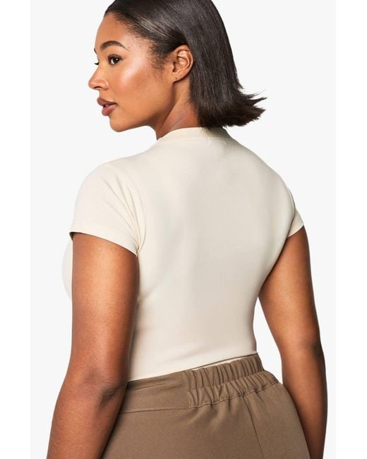 Boohoo White Plus Basics Fitted Top