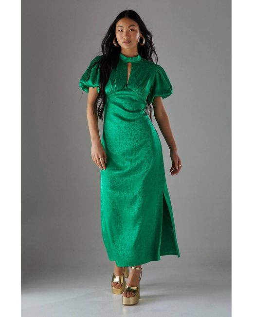 warehouse green floral dress Ask You Out Emerald Green Velvet Dress, X-Small - The Mint Julep Boutique main image 0