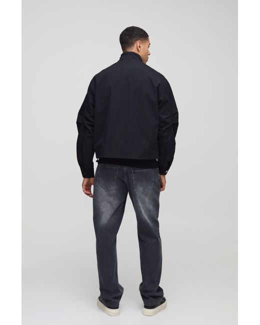 Chubasquero Oversize Recto Con Cuello Alto Boohoo de color Blue