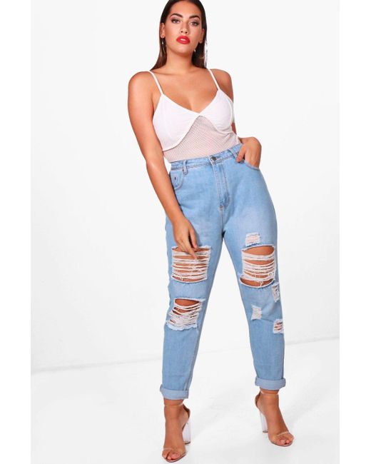 all over ripped jeans