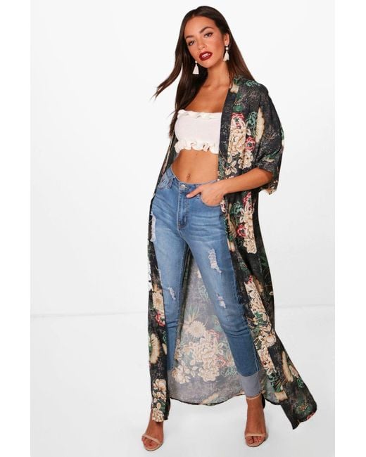 floral maxi kimono