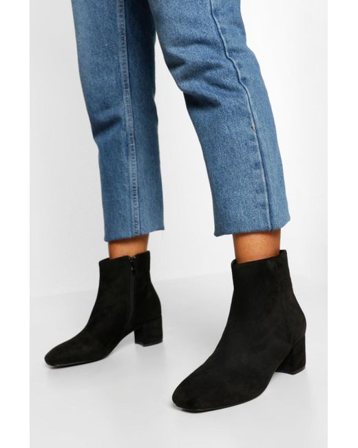 low block ankle boots
