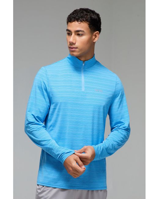 Boohoo Blue Active Lightweight Performance 1/4 Zip