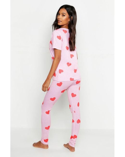Heart print pj set Clearance