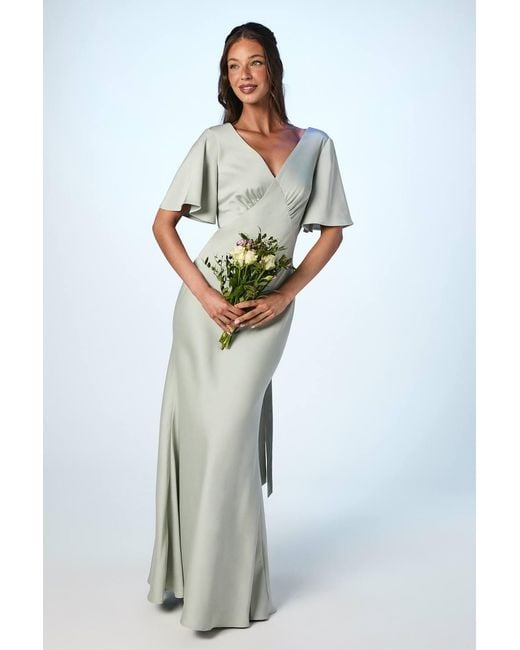 Coast Women's Blue Tie Back Satin Back Crepe Bridesmaid Dress -  web.rendeth15.com