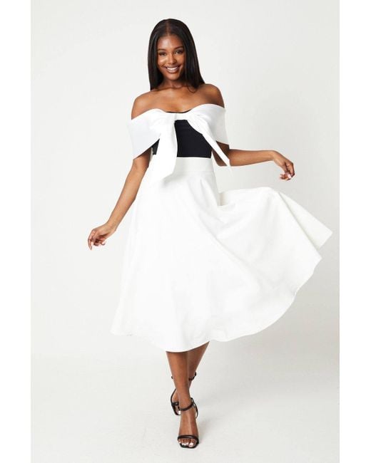 Coast White Statement Bow Front One Piece