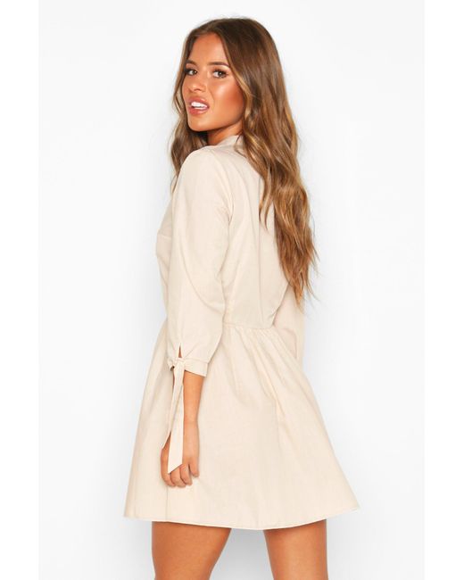 button through smock dress