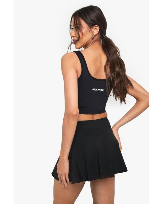 Boohoo Black Active Flippy Skort