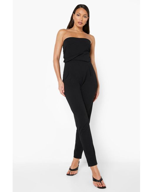 Boohoo Tall Bandeau Tailored Woven Slim 