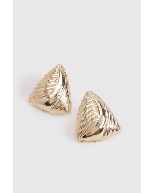 Boohoo Black Embossed Stud Earrings