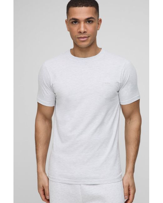 BoohooMAN Man Slim-Fit Basic T-Shirt in White für Herren